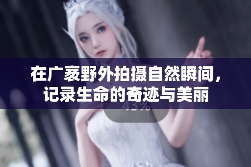 在广袤野外拍摄自然瞬间，记录生命的奇迹与美丽