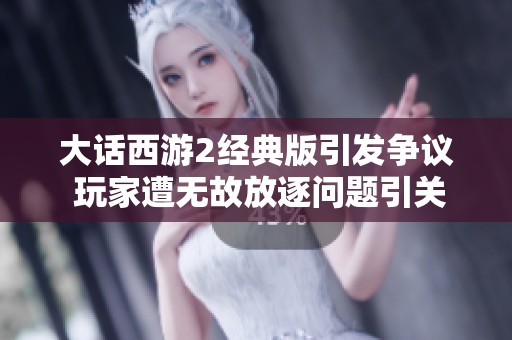 大话西游2经典版引发争议 玩家遭无故放逐问题引关注