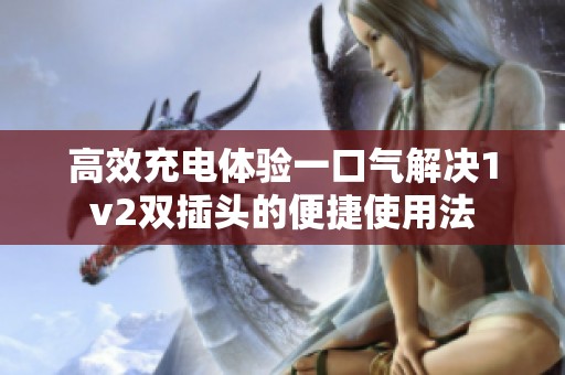 高效充电体验一口气解决1v2双插头的便捷使用法