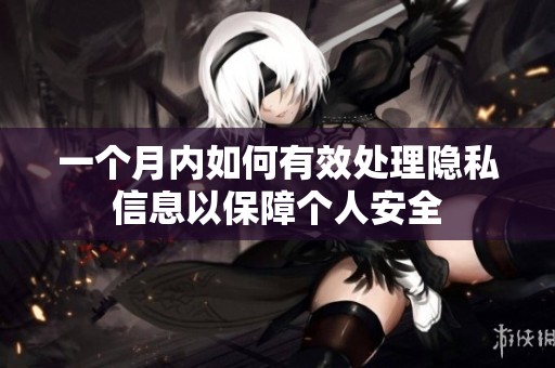 一个月内如何有效处理隐私信息以保障个人安全