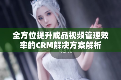 全方位提升成品视频管理效率的CRM解决方案解析