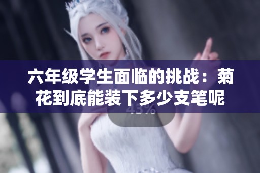 六年级学生面临的挑战：菊花到底能装下多少支笔呢