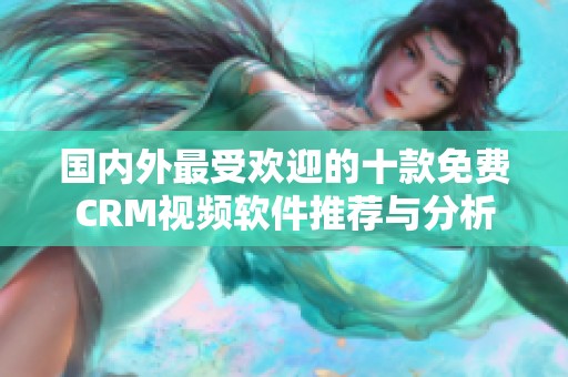 国内外最受欢迎的十款免费CRM视频软件推荐与分析