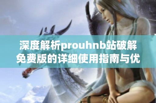 深度解析prouhnb站破解免费版的详细使用指南与优势分析
