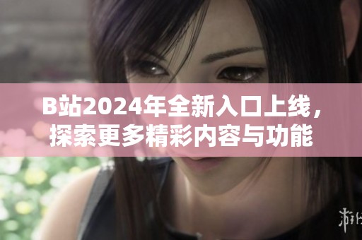 B站2024年全新入口上线，探索更多精彩内容与功能