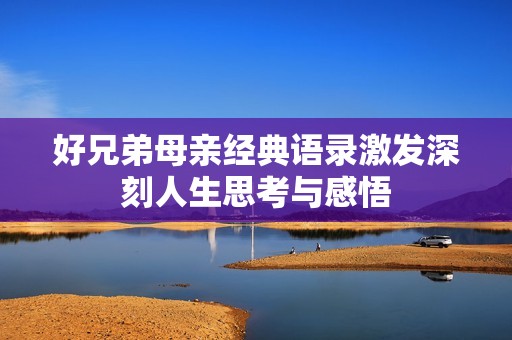 好兄弟母亲经典语录激发深刻人生思考与感悟