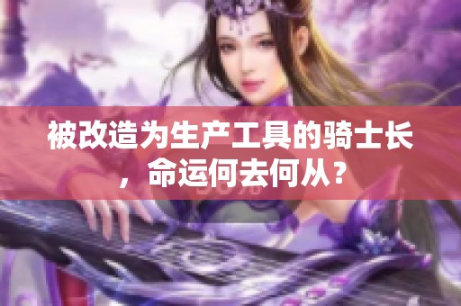 被改造为生产工具的骑士长，命运何去何从？