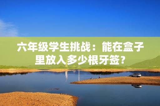 六年级学生挑战：能在盒子里放入多少根牙签？
