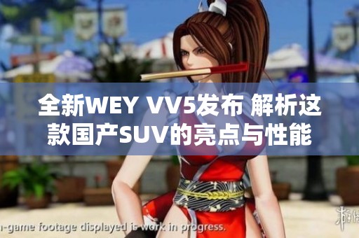 全新WEY VV5发布 解析这款国产SUV的亮点与性能