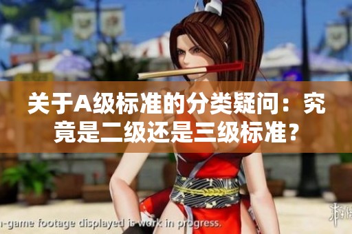 关于A级标准的分类疑问：究竟是二级还是三级标准？
