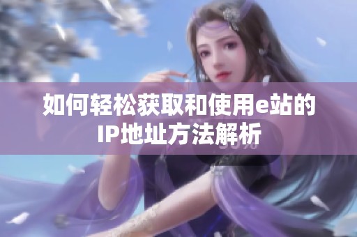如何轻松获取和使用e站的IP地址方法解析