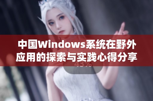 中国Windows系统在野外应用的探索与实践心得分享