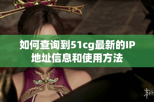 如何查询到51cg最新的IP地址信息和使用方法