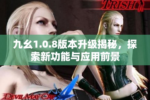 九幺1.0.8版本升级揭秘，探索新功能与应用前景