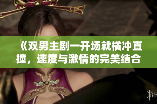 《双男主剧一开场就横冲直撞，速度与激情的完美结合》