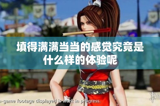 填得满满当当的感觉究竟是什么样的体验呢