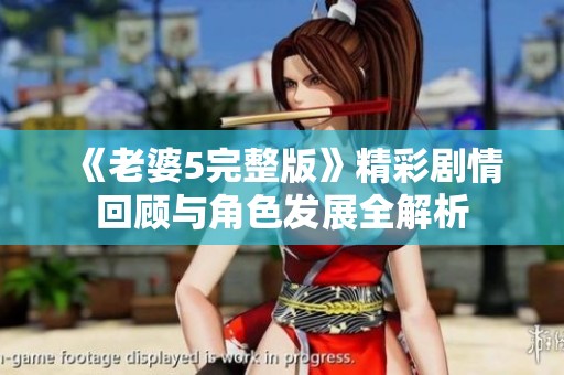 《老婆5完整版》精彩剧情回顾与角色发展全解析