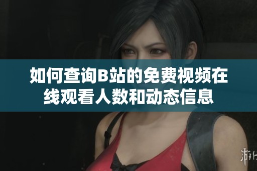 如何查询B站的免费视频在线观看人数和动态信息