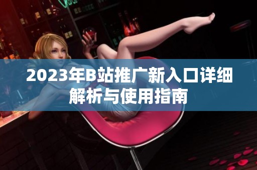 2023年B站推广新入口详细解析与使用指南