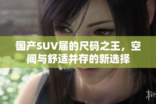 国产SUV届的尺码之王，空间与舒适并存的新选择