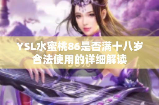 YSL水蜜桃86是否满十八岁合法使用的详细解读
