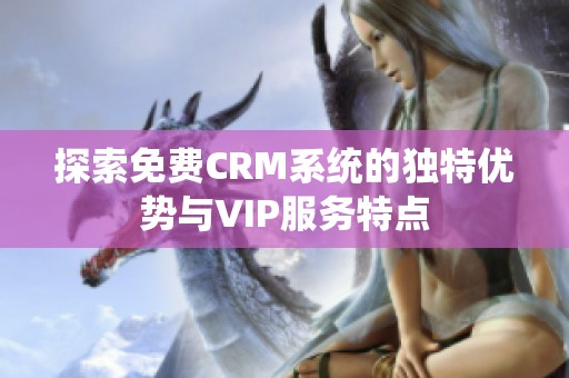 探索免费CRM系统的独特优势与VIP服务特点