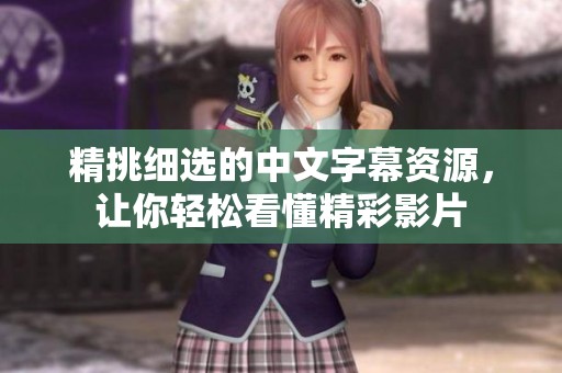 精挑细选的中文字幕资源，让你轻松看懂精彩影片