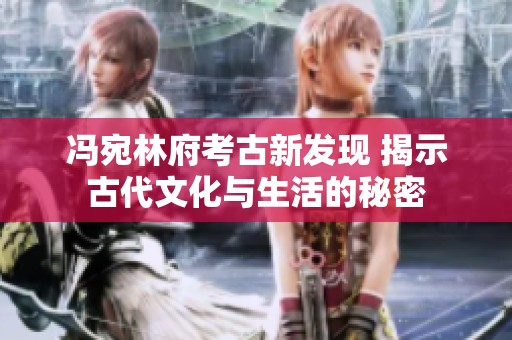 冯宛林府考古新发现 揭示古代文化与生活的秘密