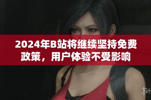2024年B站将继续坚持免费政策，用户体验不受影响