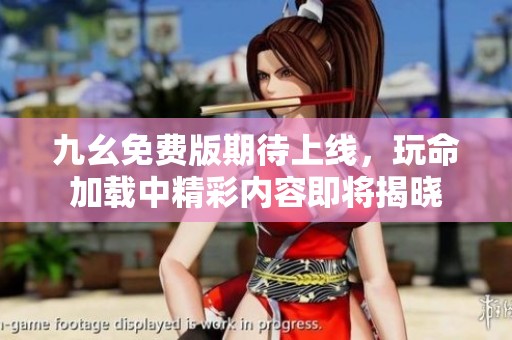 九幺免费版期待上线，玩命加载中精彩内容即将揭晓