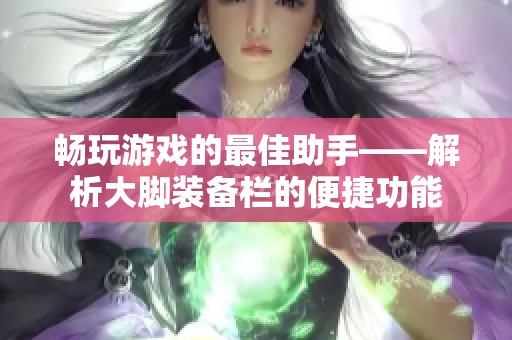 畅玩游戏的最佳助手——解析大脚装备栏的便捷功能