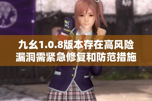 九幺1.0.8版本存在高风险漏洞需紧急修复和防范措施