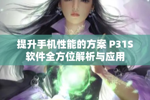 提升手机性能的方案 P31S软件全方位解析与应用