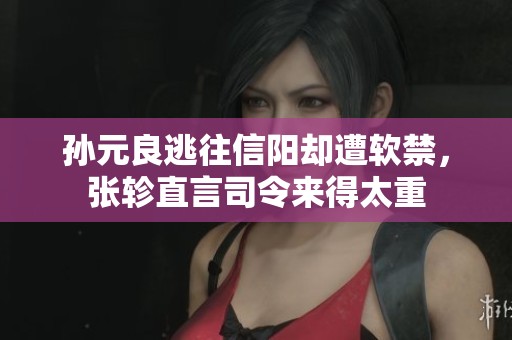 孙元良逃往信阳却遭软禁，张轸直言司令来得太重