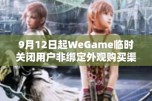 9月12日起WeGame临时关闭用户非绑定外观购买渠道通知