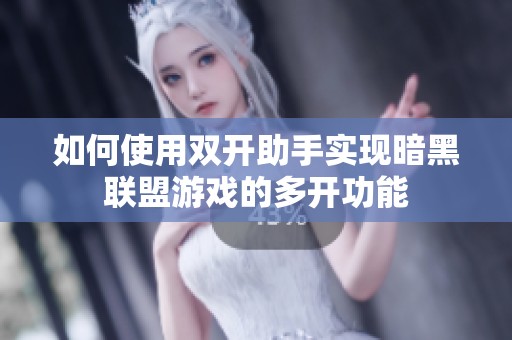 如何使用双开助手实现暗黑联盟游戏的多开功能