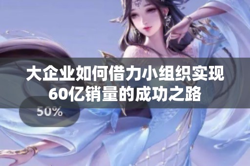 大企业如何借力小组织实现60亿销量的成功之路