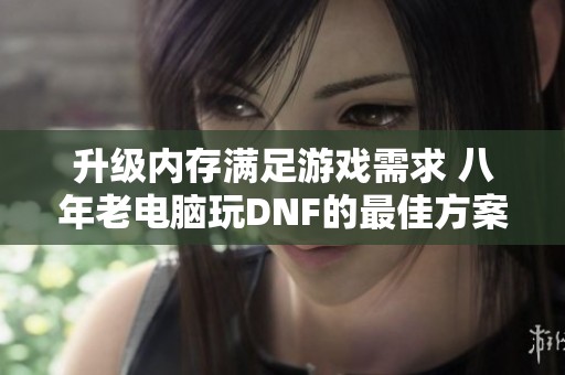 升级内存满足游戏需求 八年老电脑玩DNF的最佳方案