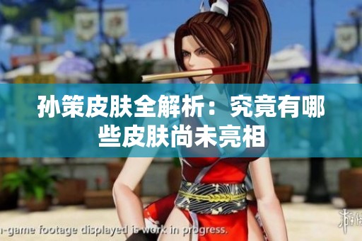 孙策皮肤全解析：究竟有哪些皮肤尚未亮相