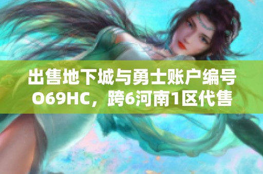 出售地下城与勇士账户编号O69HC，跨6河南1区代售信息