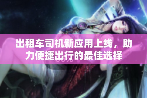 出租车司机新应用上线，助力便捷出行的最佳选择