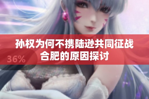 孙权为何不携陆逊共同征战合肥的原因探讨