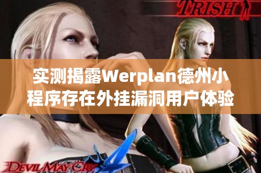 实测揭露Werplan德州小程序存在外挂漏洞用户体验分析