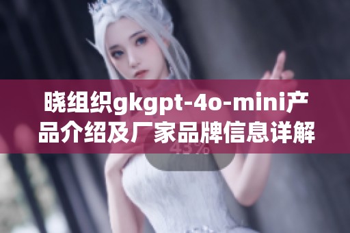 晓组织gkgpt-4o-mini产品介绍及厂家品牌信息详解