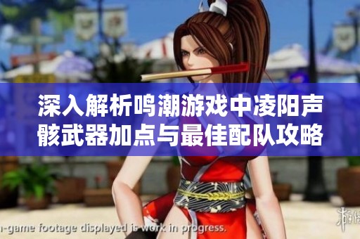 深入解析鸣潮游戏中凌阳声骸武器加点与最佳配队攻略