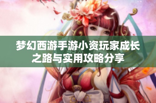 梦幻西游手游小资玩家成长之路与实用攻略分享