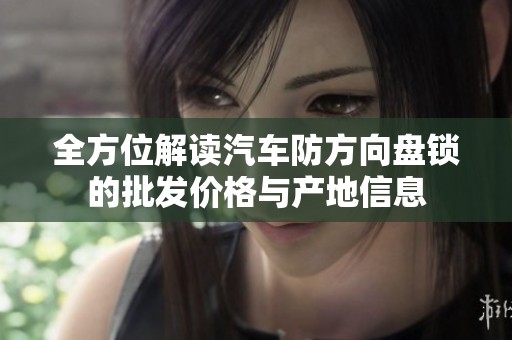 全方位解读汽车防方向盘锁的批发价格与产地信息
