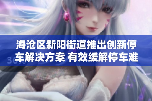 海沧区新阳街道推出创新停车解决方案 有效缓解停车难题