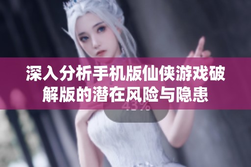 深入分析手机版仙侠游戏破解版的潜在风险与隐患