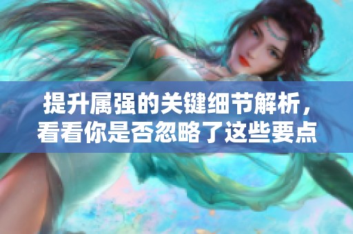 提升属强的关键细节解析，看看你是否忽略了这些要点